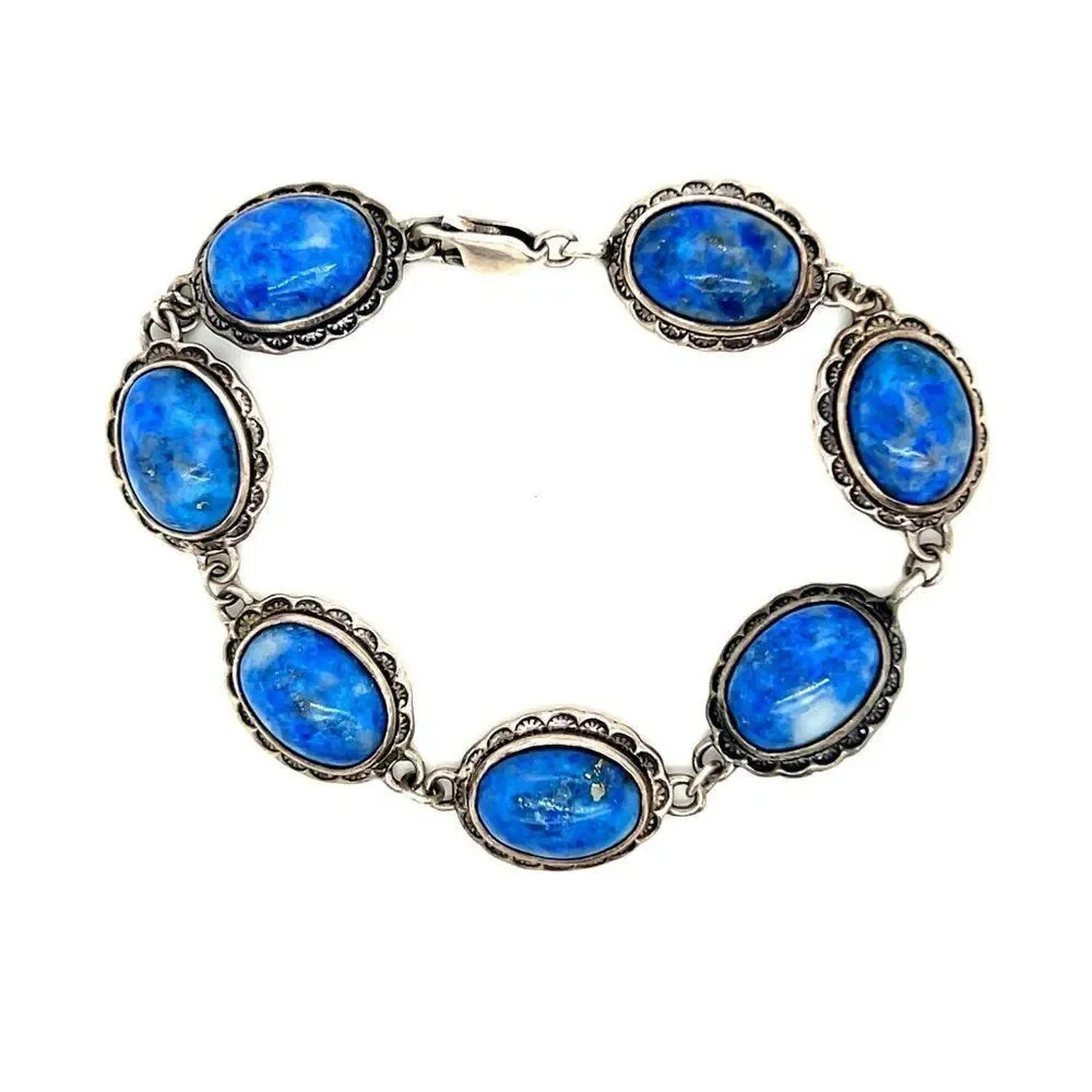 Sterling Silver‎ 925 Blue Stones Bracelet